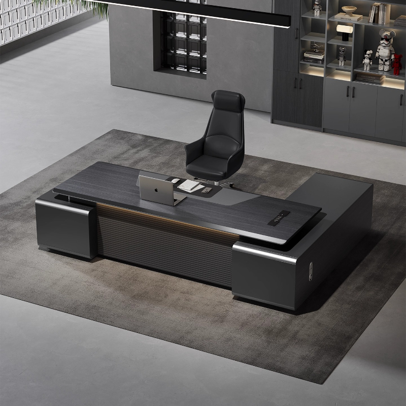 Home Office L Shaped Desk - Bureau d'ordinateur de luxe en forme