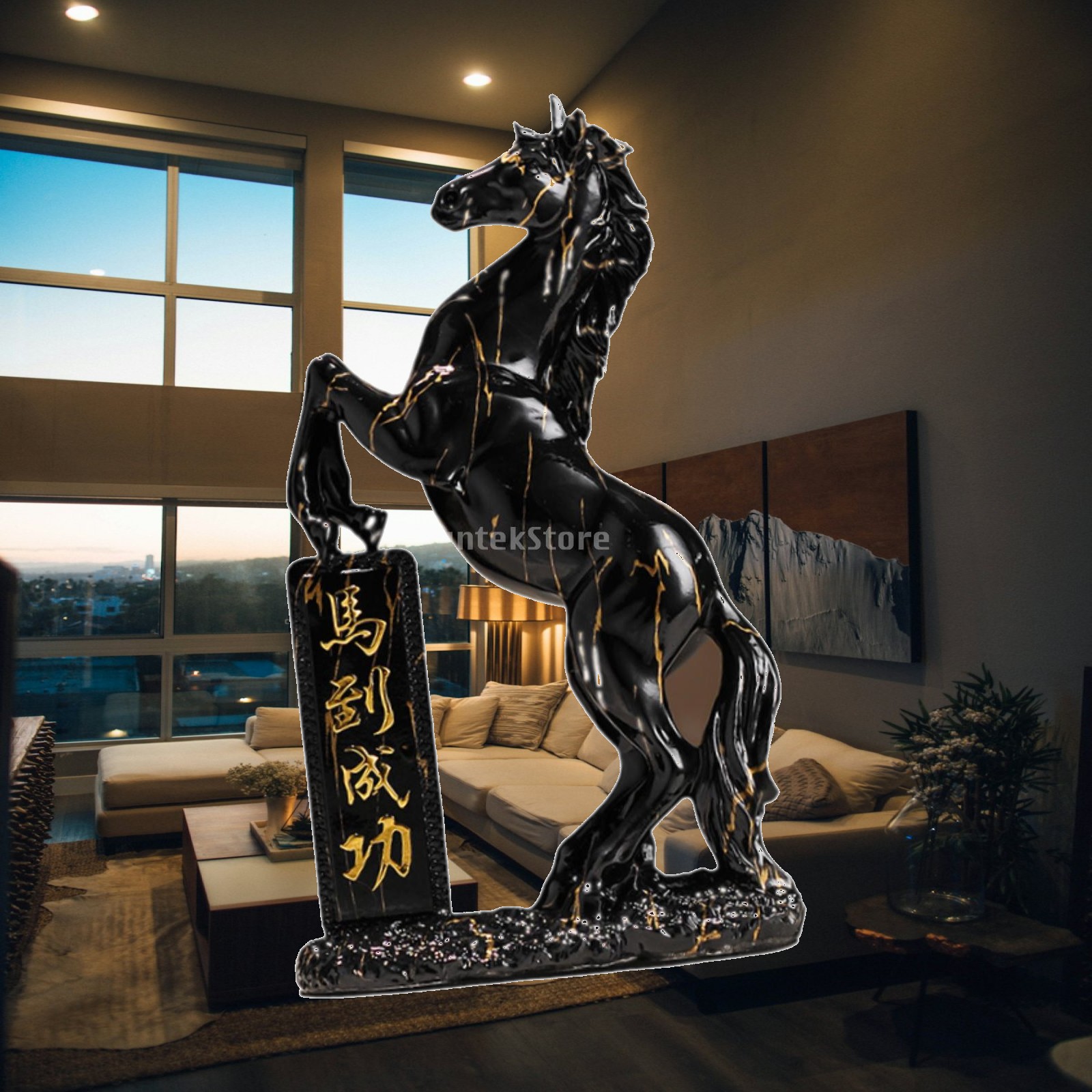 Home Office Representative - Statue de cheval en résine, décoration
