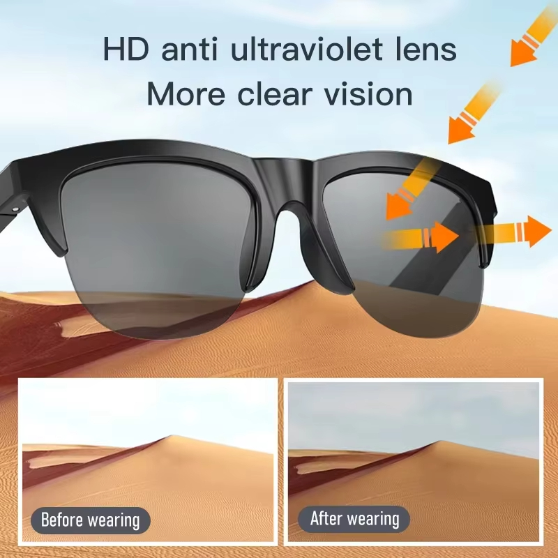 Blue Light Glasses - Lunettes de soleil intelligentes, Bluetooth, appel,