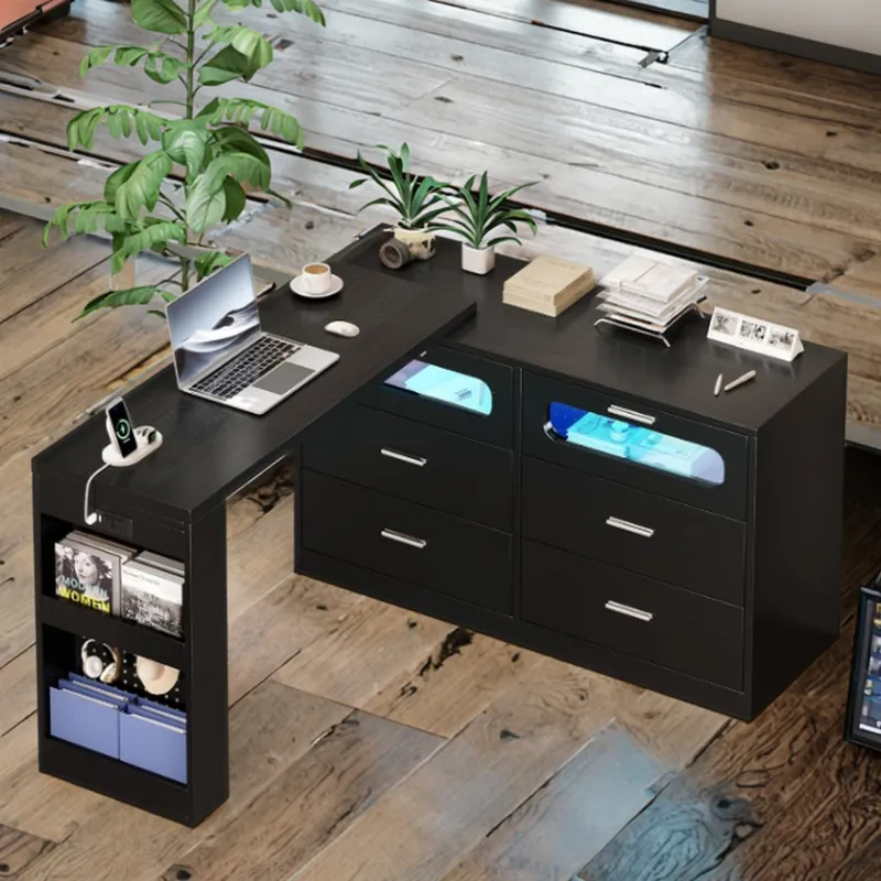 Bureau d'angle en forme de L a - Home Office L Shaped Desk avis et prix