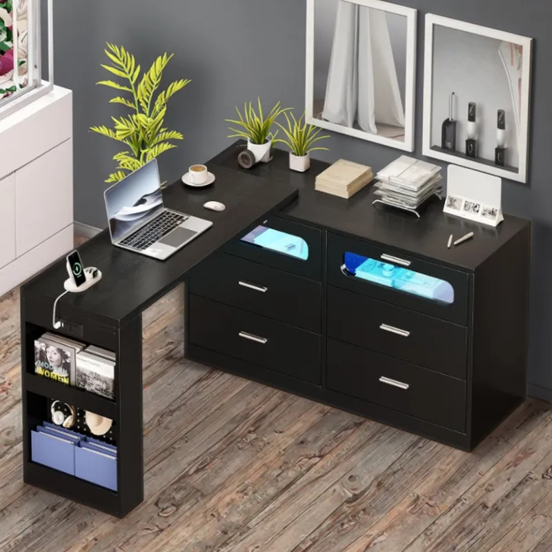 Bureau d'angle en forme de L a - Home Office L Shaped Desk avis et prix