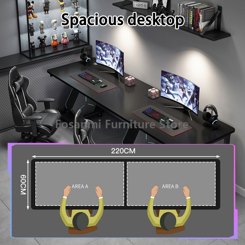 Grand bureau de jeu pour 2 per - Home Office With Two Desks avis et prix
