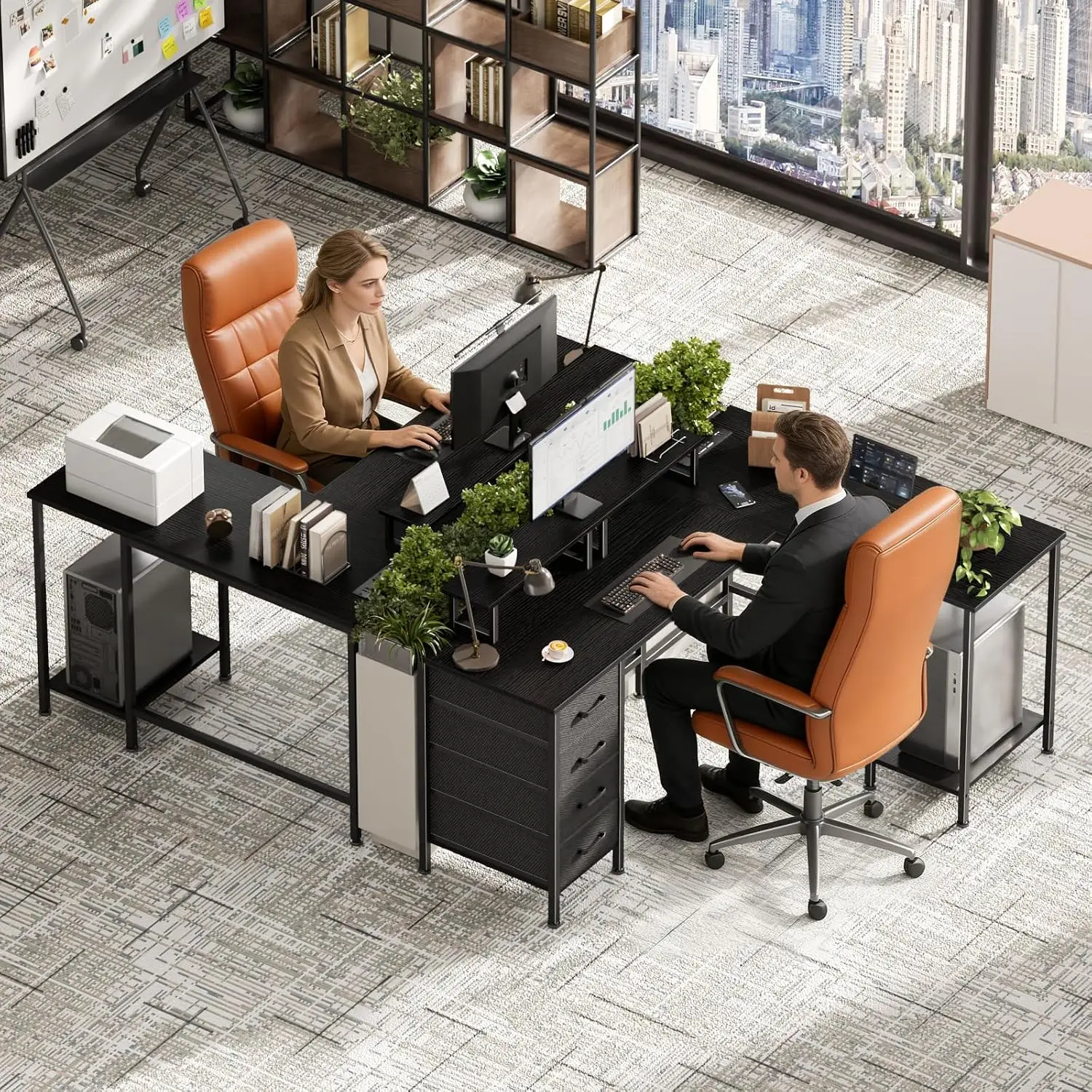 Bureau d'ordinateur en forme d - Home Office L Shaped Desk avis et prix