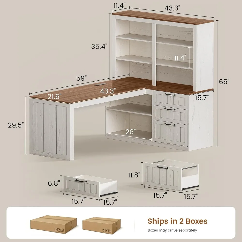 SEDETA Bureau d'ordinateur en  - Home Office L Shaped Desk avis et prix