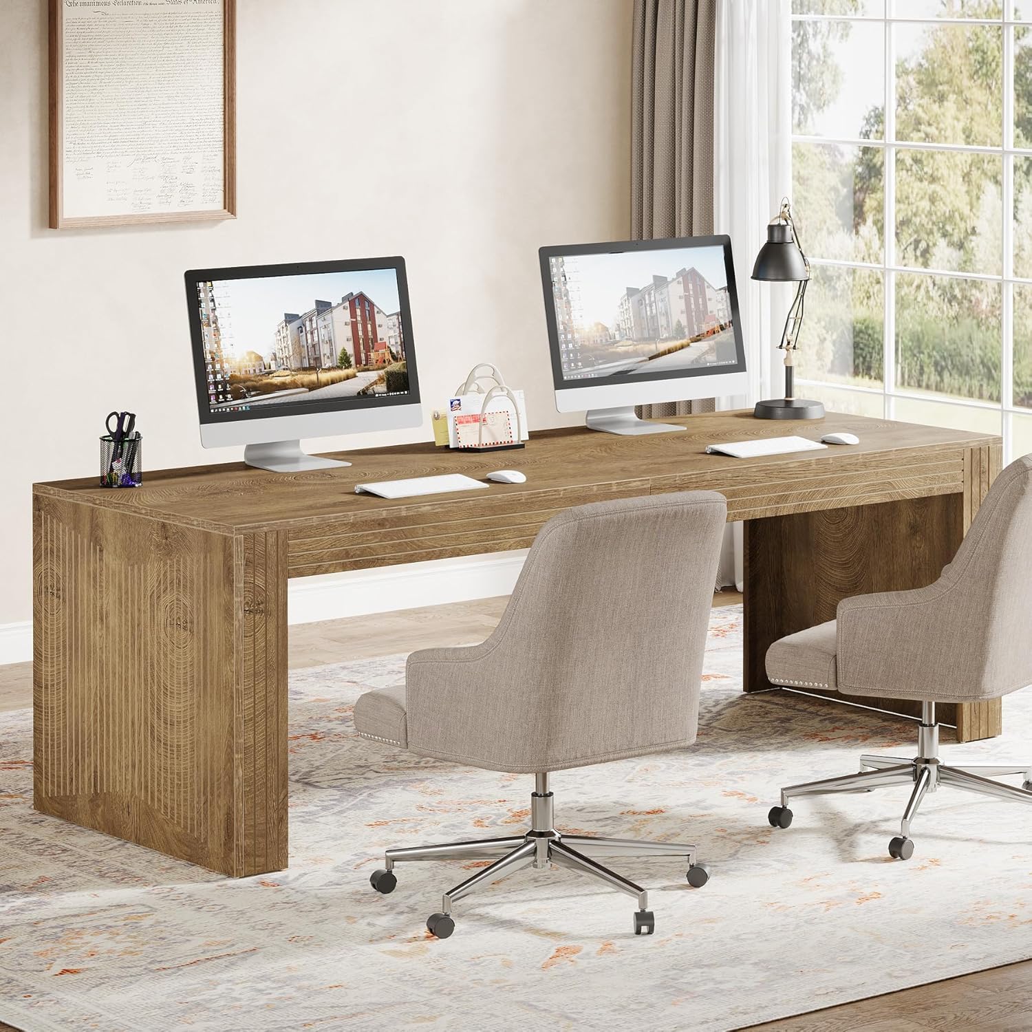 # Bureau d'ordinateur double e - Home Office With Two Desks avis et prix