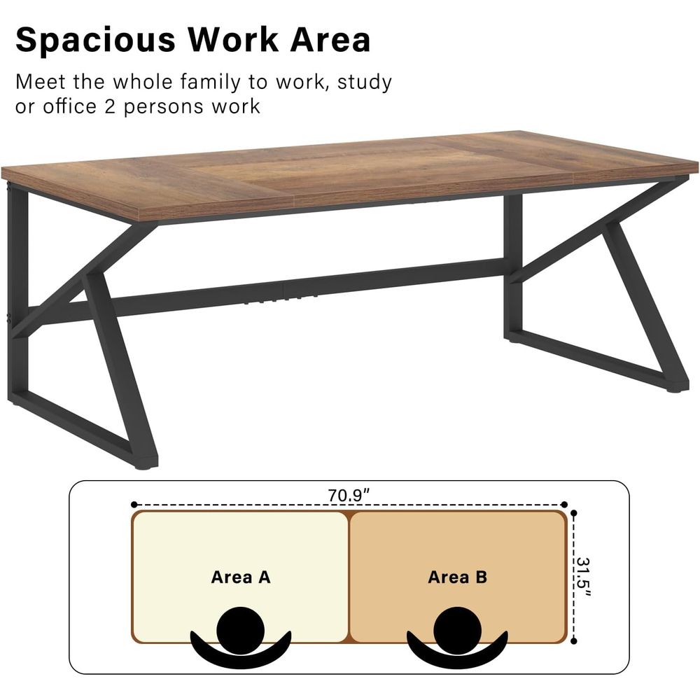 Bureau double extra long pour  - Home Office With Two Desks avis et prix