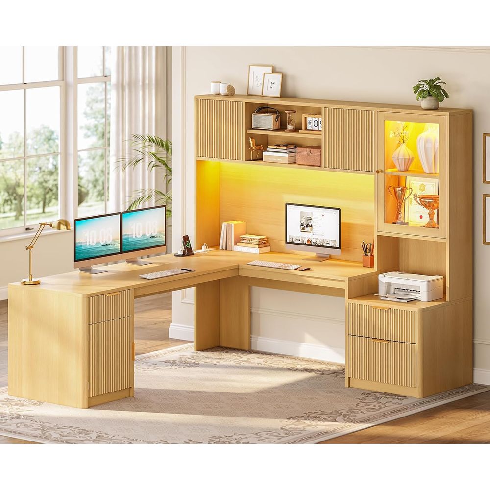 Bureau en L 67 x 65 avec LED R - Home Office L Shaped Desk avis et prix