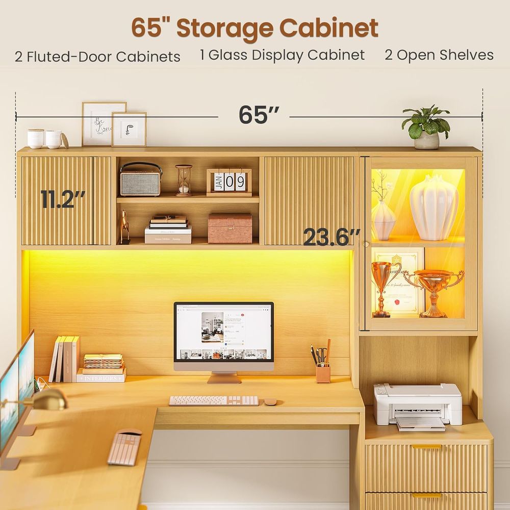 Bureau en L 67 x 65 avec LED R - Home Office L Shaped Desk avis et prix