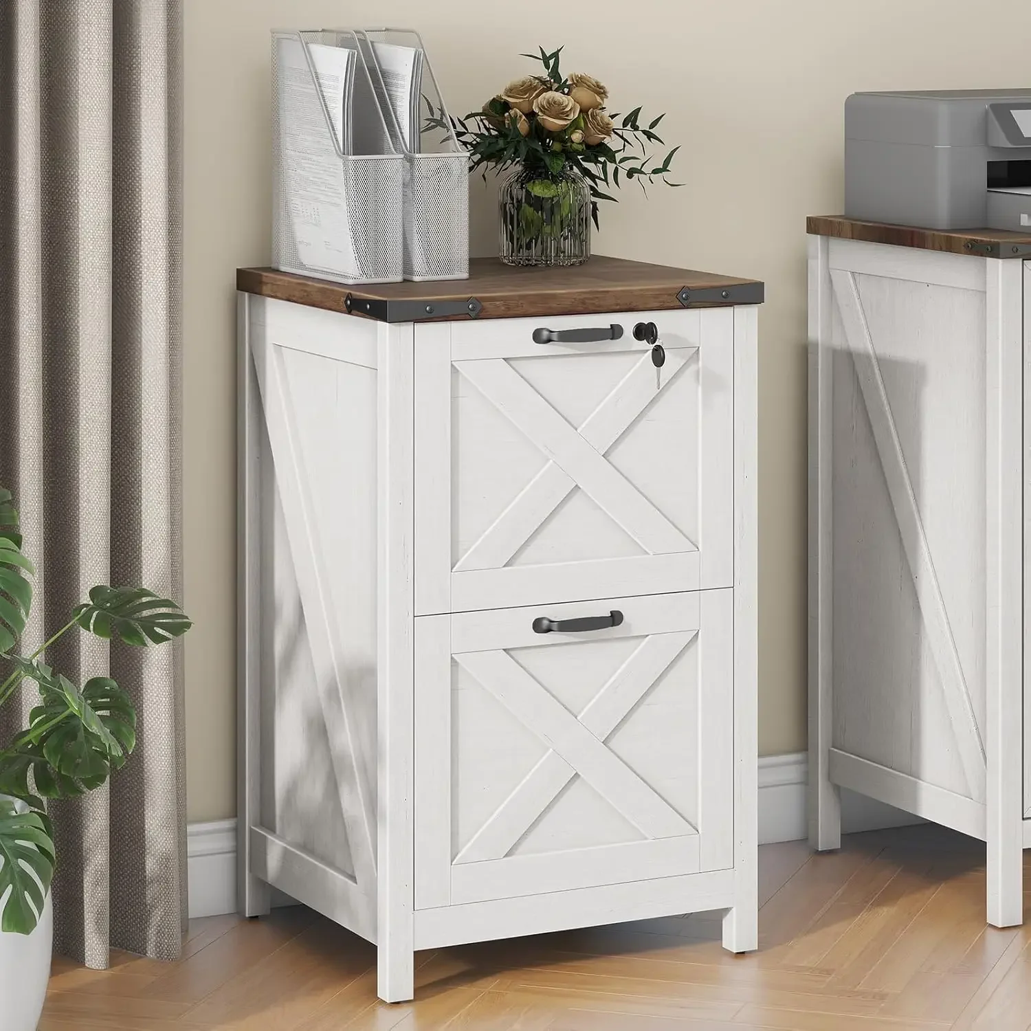 Meuble de rangement vertical e - Home Office With Two Desks avis et prix