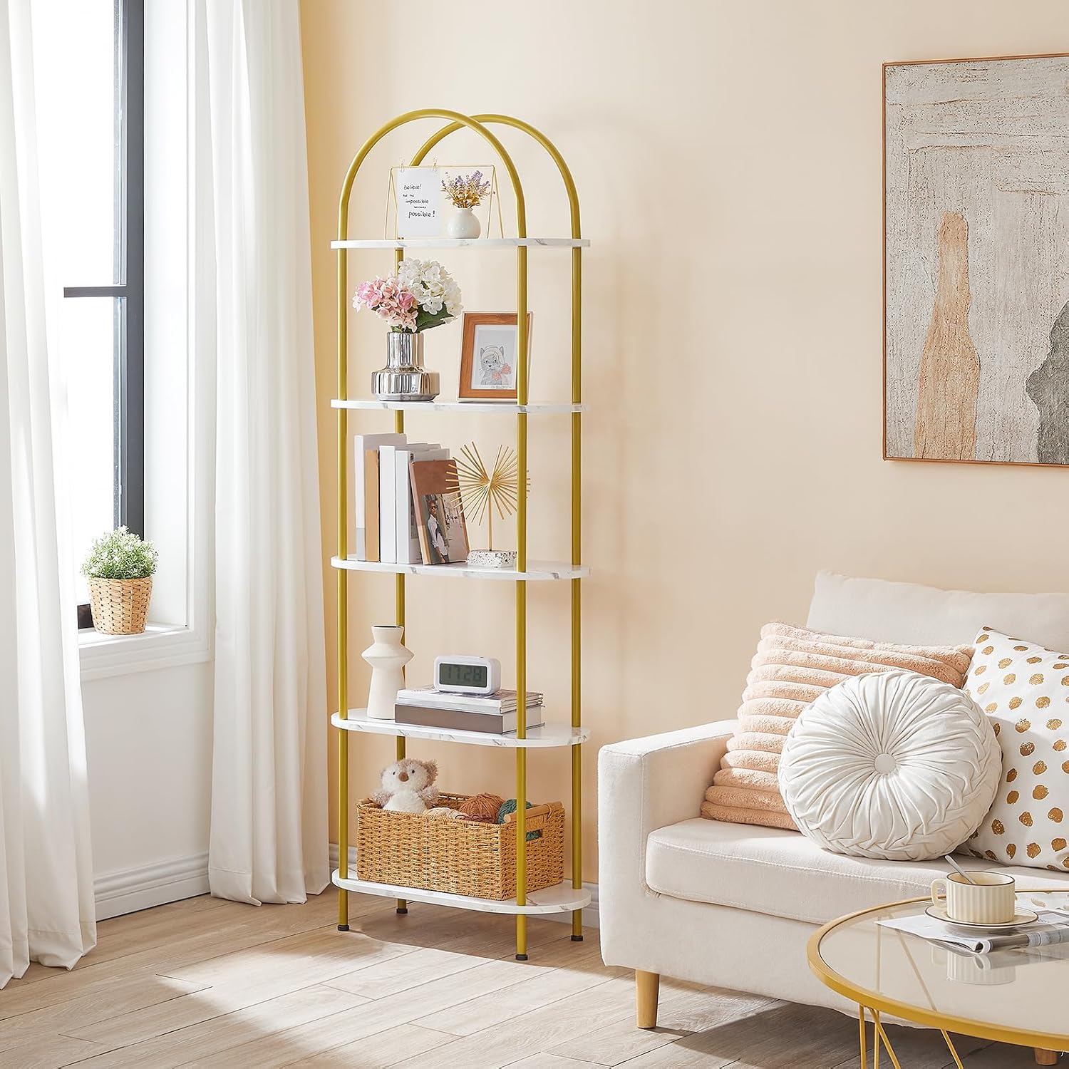 HOOBRO Étagère ouverte à 5 niv - Bookcase Wood Shelf avis et prix