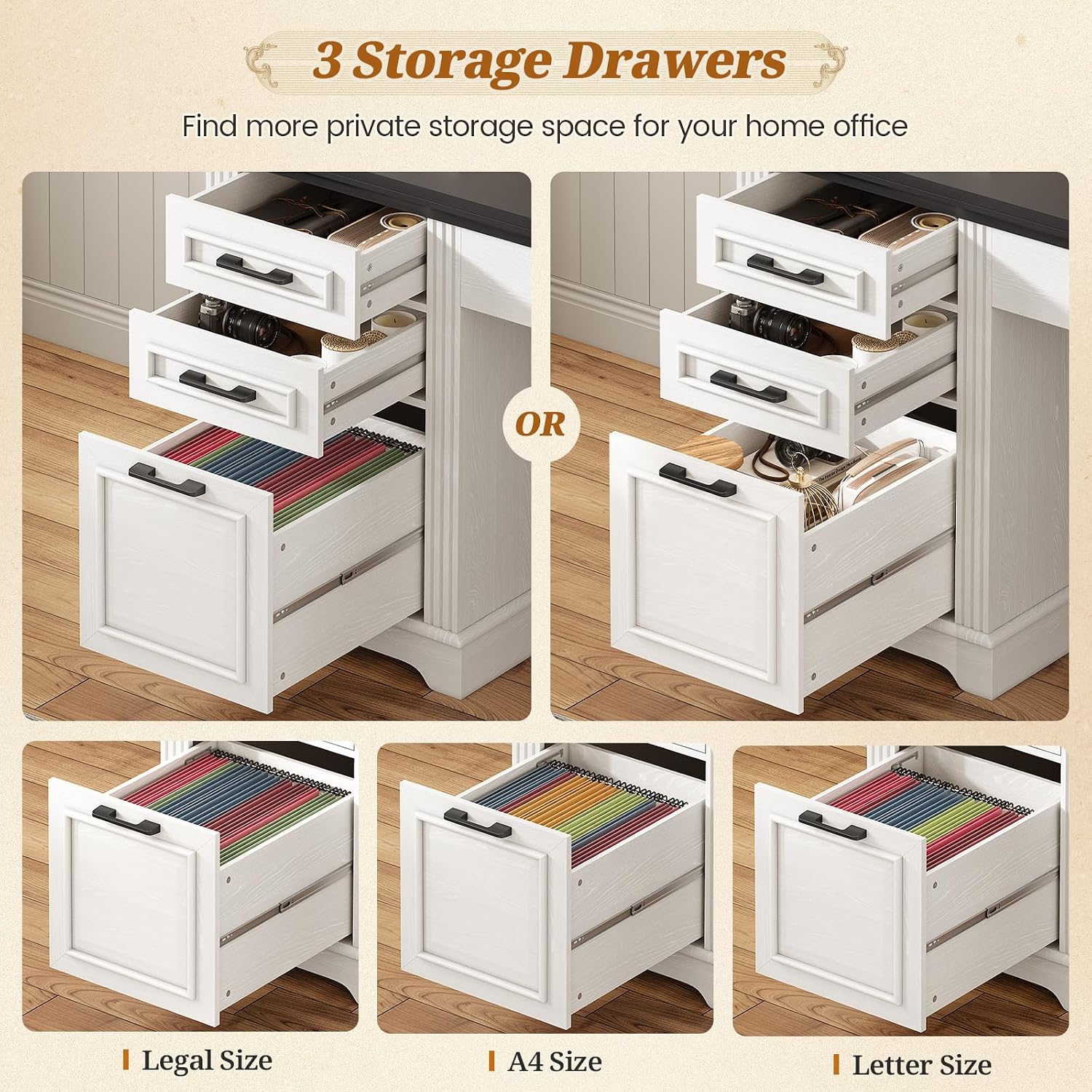 Bureau en L avec huche et 3 ti - Home Office L Shaped Desk avis et prix