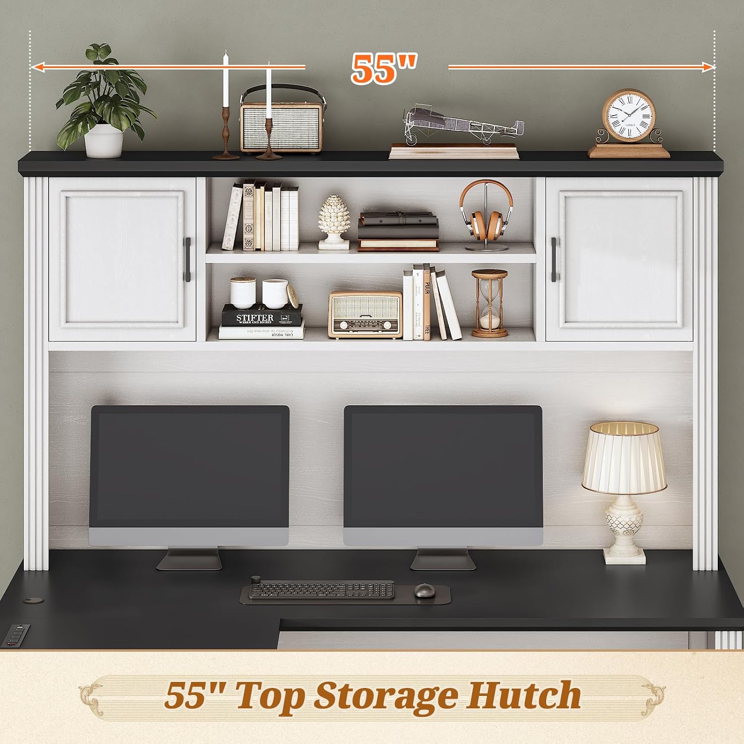 Bureau en L avec huche et 3 ti - Home Office L Shaped Desk avis et prix