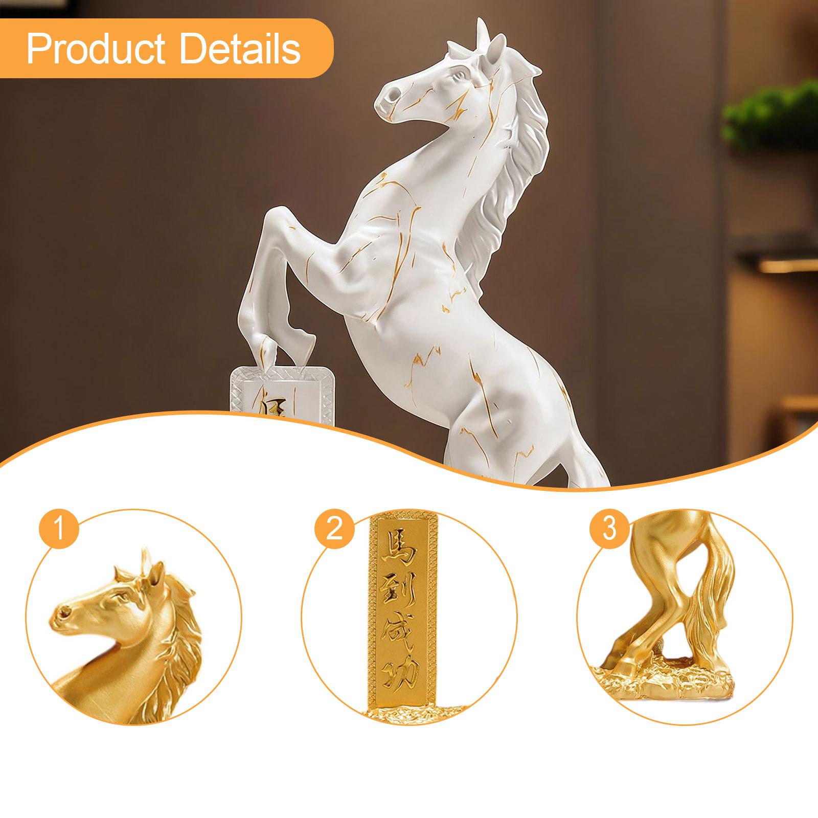 Statue de cheval en résine, dé - Home Office Representative avis et prix