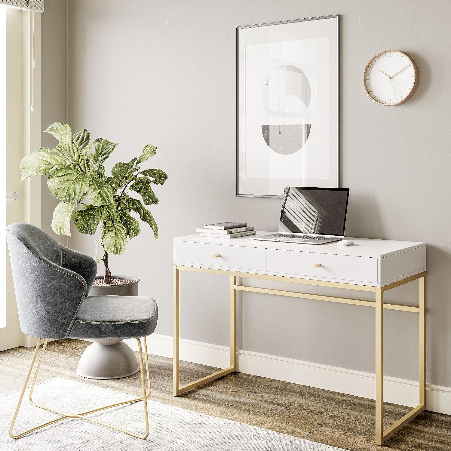 Table de maquillage moderne de - Home Office With Two Desks avis et prix