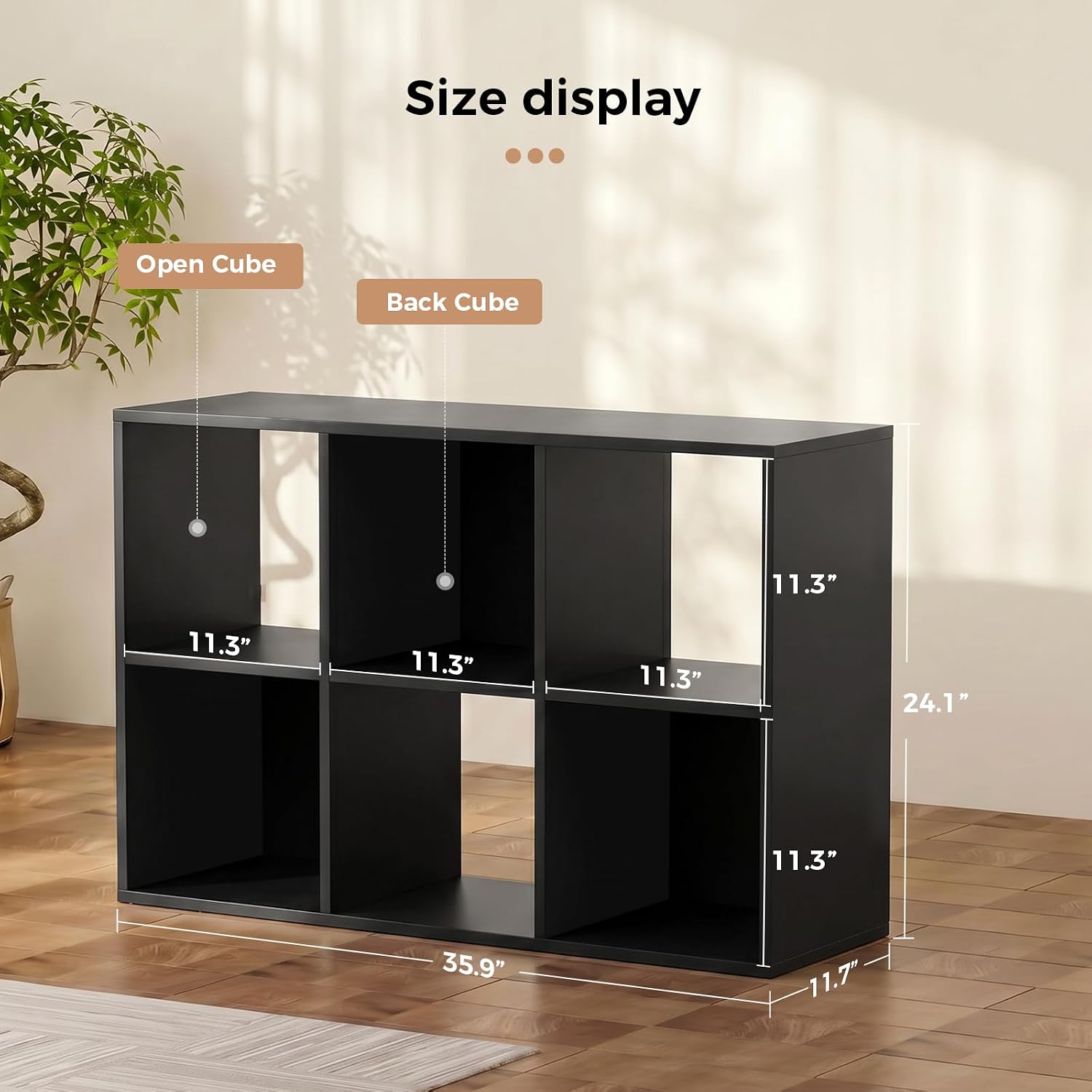 Organiseur de rangement à 6 cu - Bookcase Wood Shelf avis et prix