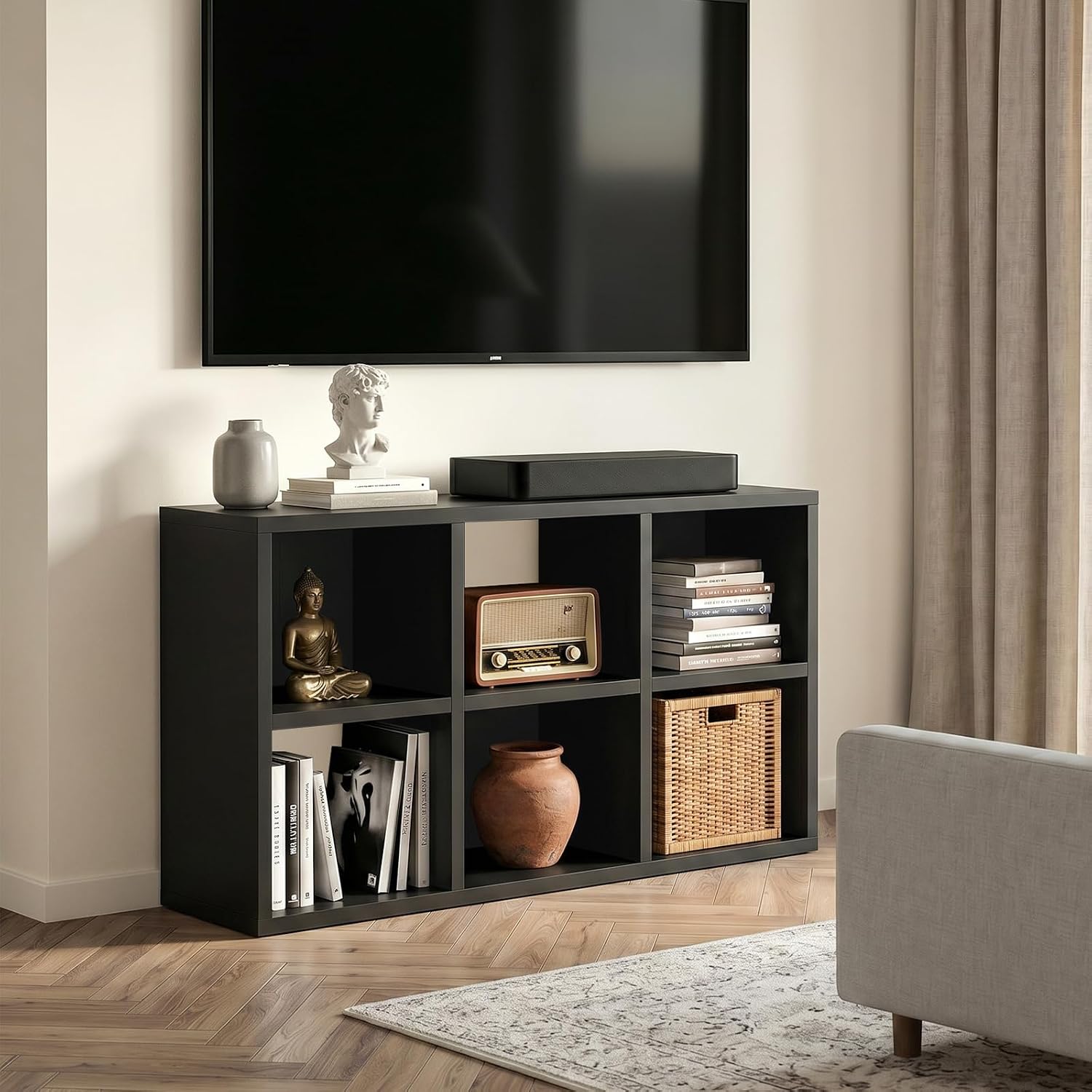 Organiseur de rangement à 6 cu - Bookcase Wood Shelf avis et prix