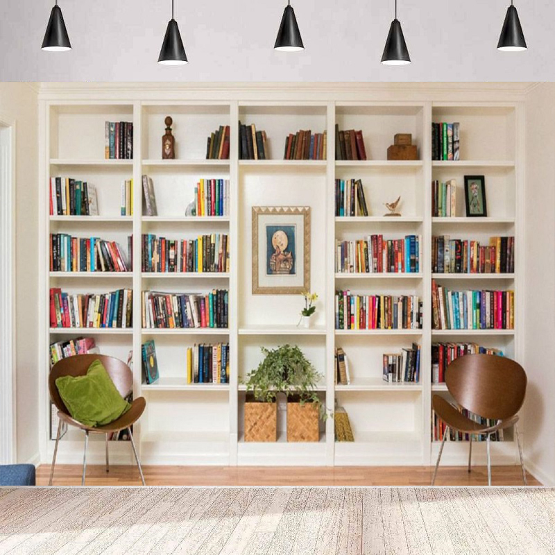 Fond de photographie bibliothè - Home Office Zoom Background avis et prix