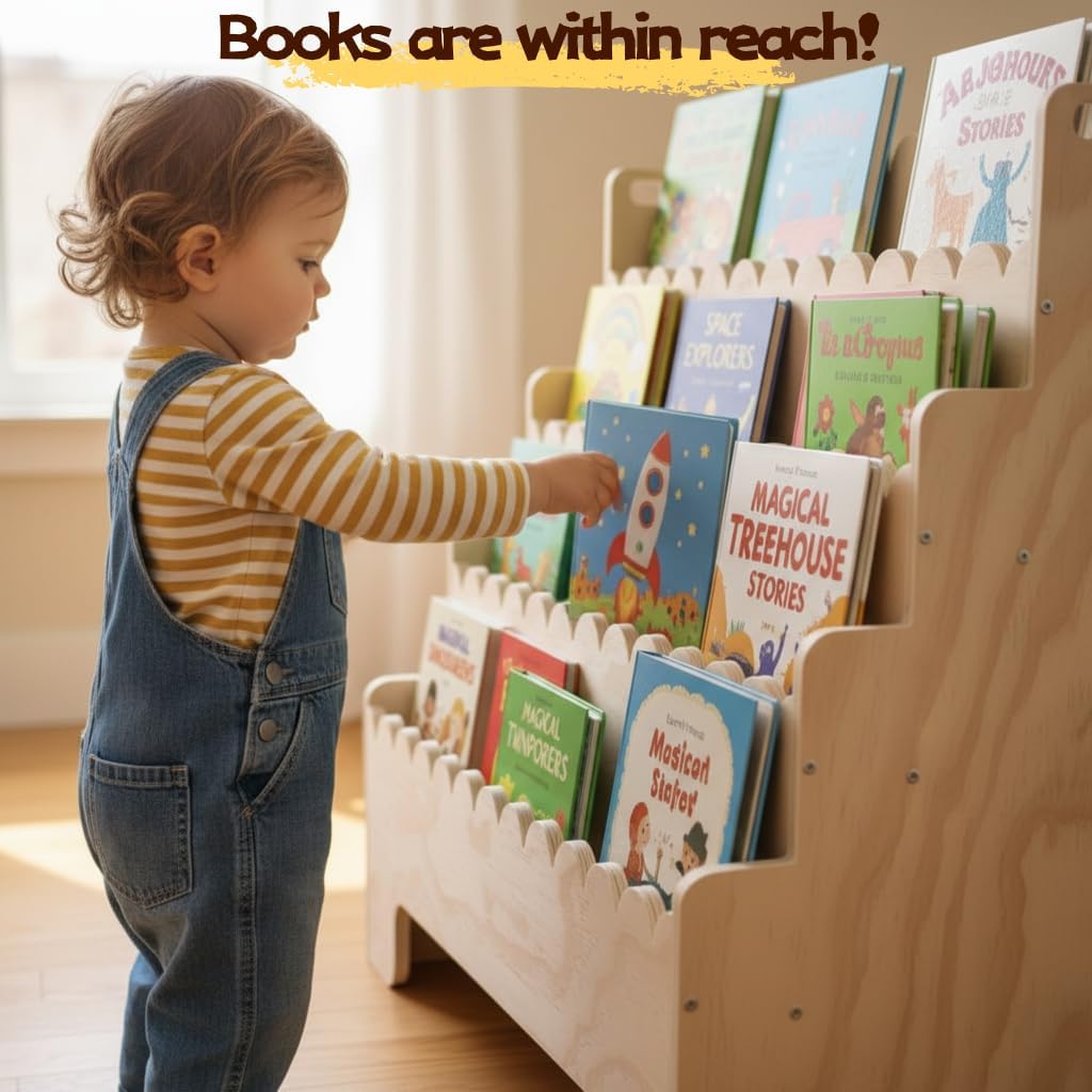 Étagère à livres pour enfants  - Bookcase Wood Shelf avis et prix