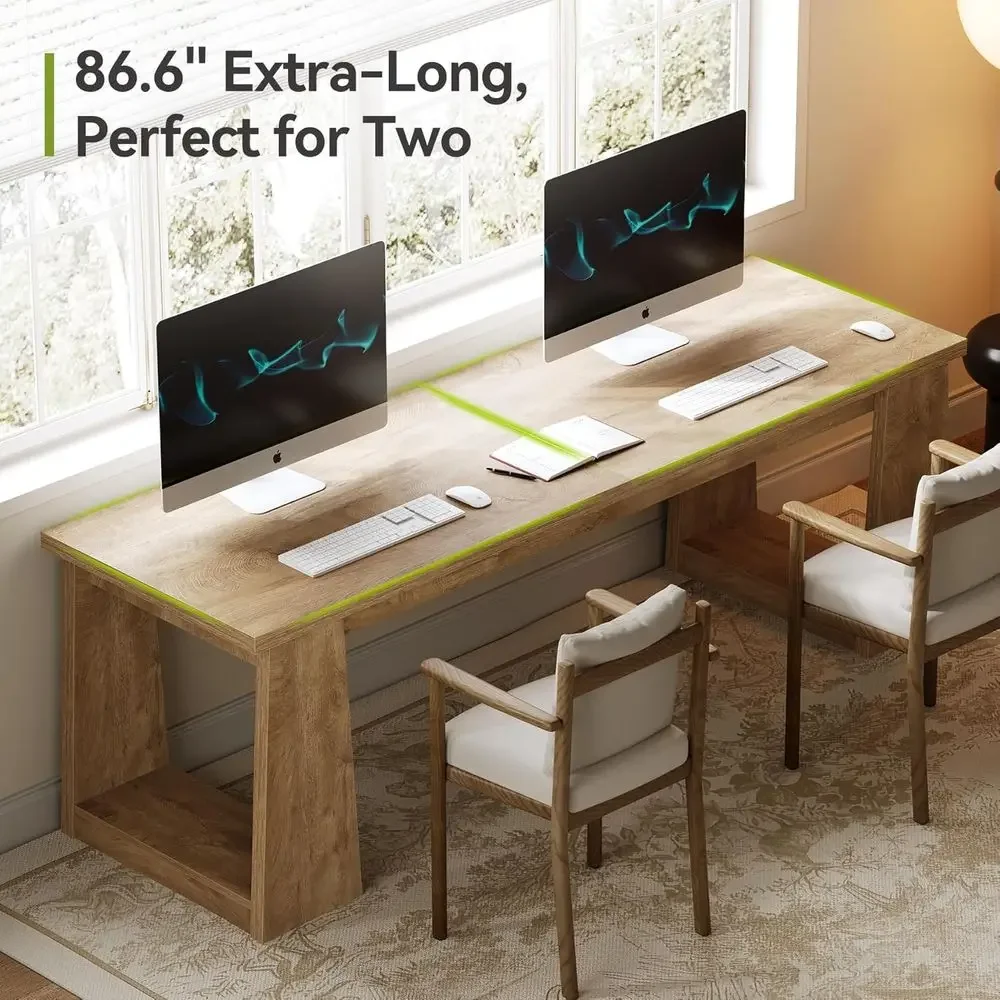 Bureau de travail rustique mar - Home Office With Two Desks avis et prix