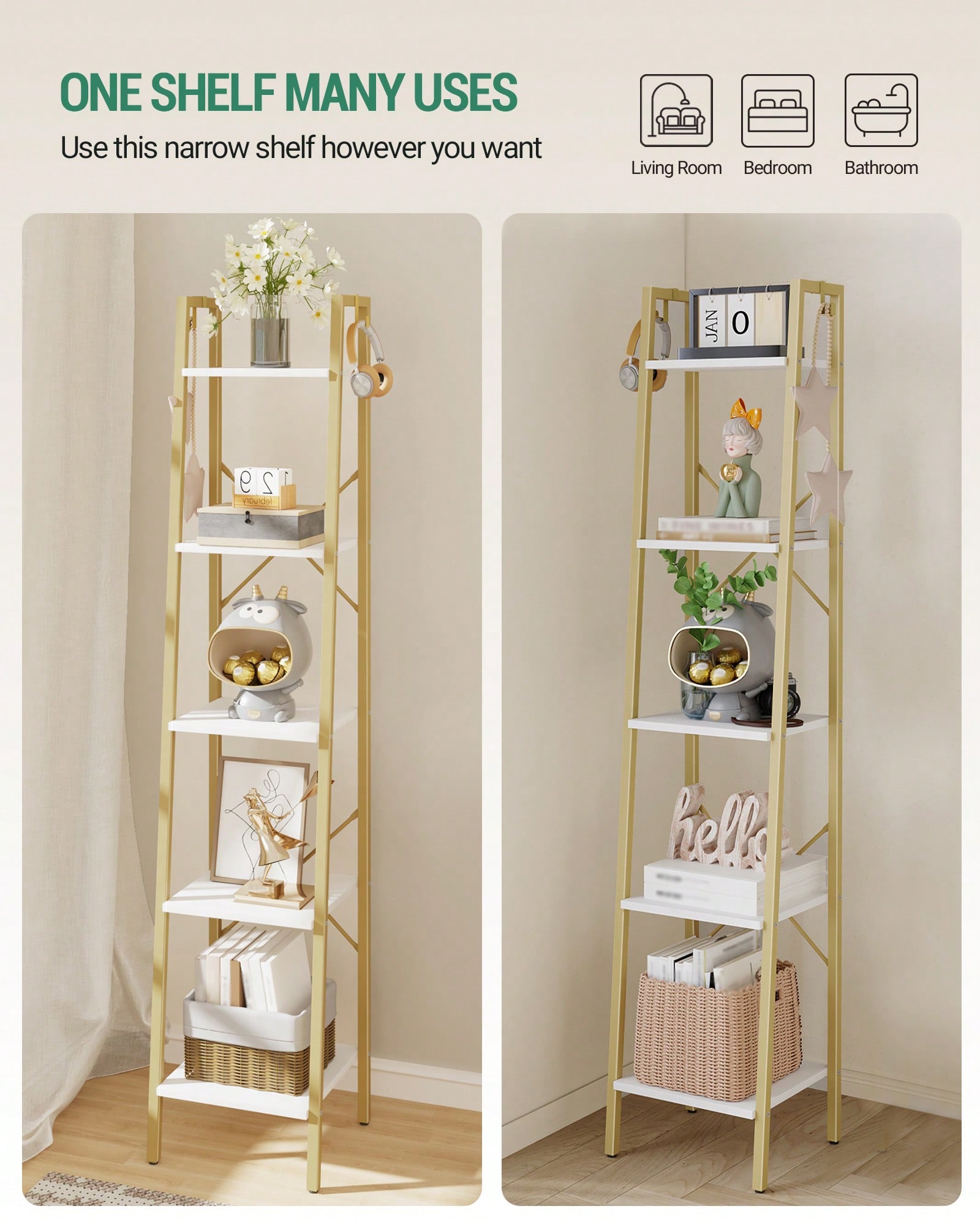 Étagère à 5 niveaux en forme d - Bookcase Wood Shelf avis et prix
