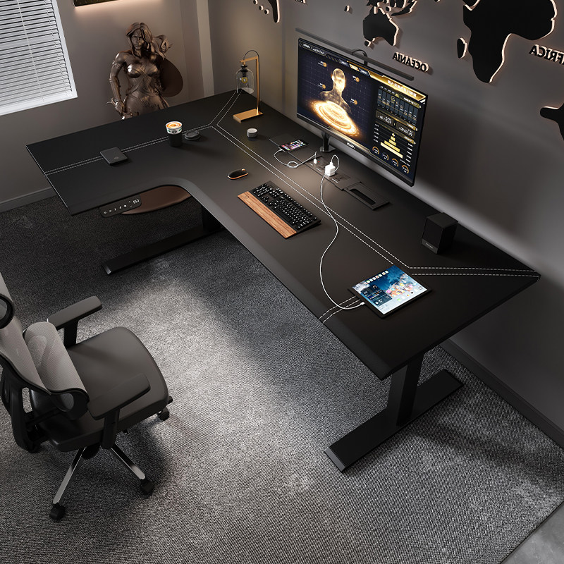 Bureau d'angle électrique rele - Home Office L Shaped Desk avis et prix