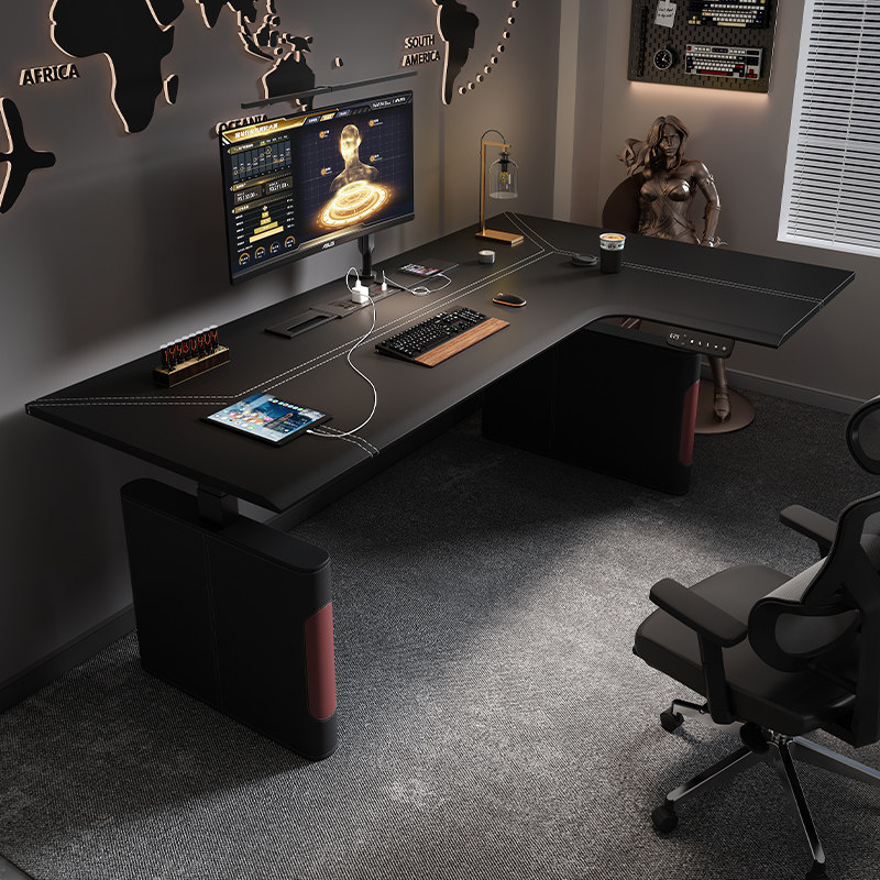 Bureau d'angle électrique rele - Home Office L Shaped Desk avis et prix